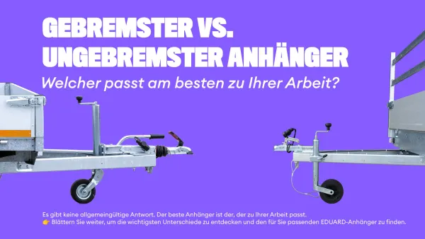 Gebremster VS ungebremster Anhänger